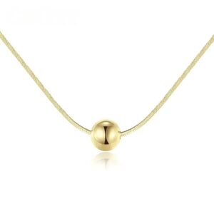 Elegant Gold Necklace with Sphere Pendant